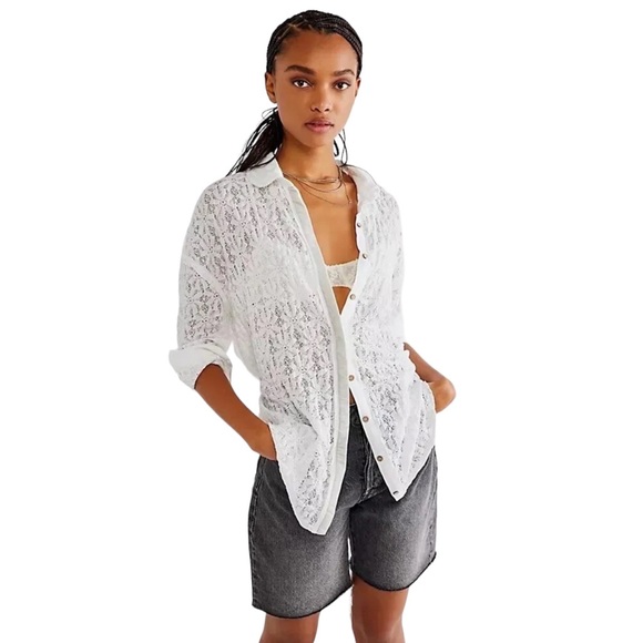 NWT Free People Womens Must Have Tunic in Ivory - Picture 4 of 4